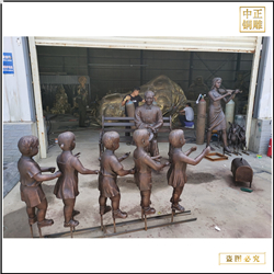 五個小孩銅雕塑鑄造 五個小孩銅雕塑鑄造