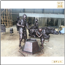 喝水人物銅雕塑加工 喝水人物銅雕塑加工