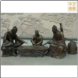古代人物下棋景觀雕塑 古代人物下棋景觀雕塑