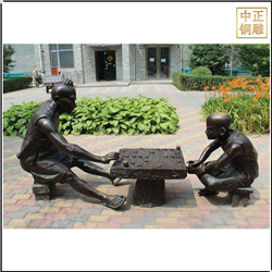 爺孫下象棋雕塑 爺孫下象棋雕塑