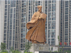 廣場(chǎng)諸葛亮銅雕塑 廣場(chǎng)諸葛亮銅雕塑